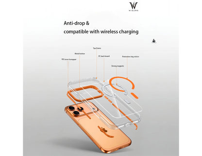 Wizard Impact Mag Case for iPhone 17 Pro with MagSafe and raised bezels at Thabthaba Store Qatar.