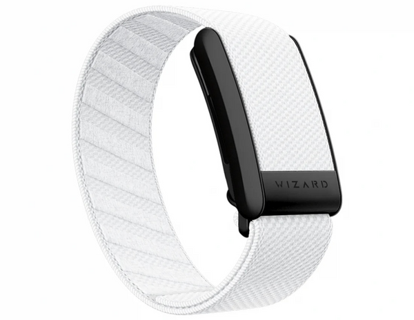 Front view of the Wizard Magic 4 Whoop Band in B-White showing its breathable Superknit design.
