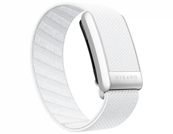 Front view of the Wizard Magic 4 Whoop Band in S-White showing its breathable Superknit design.