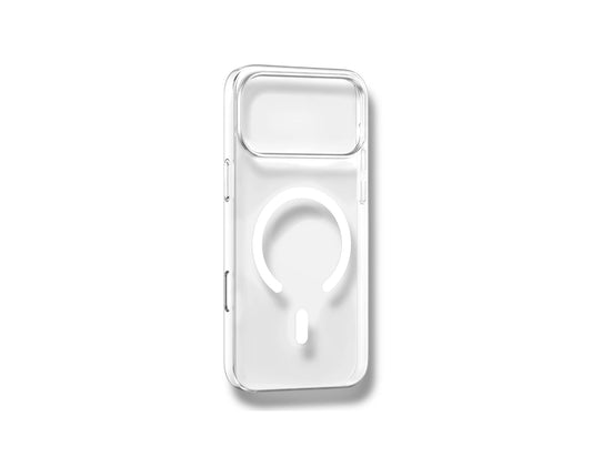 Wizard Pure Mag Case for iPhone 17 Pro with MagSafe and clear anti-yellowing design at Thabthaba Store Qatar.