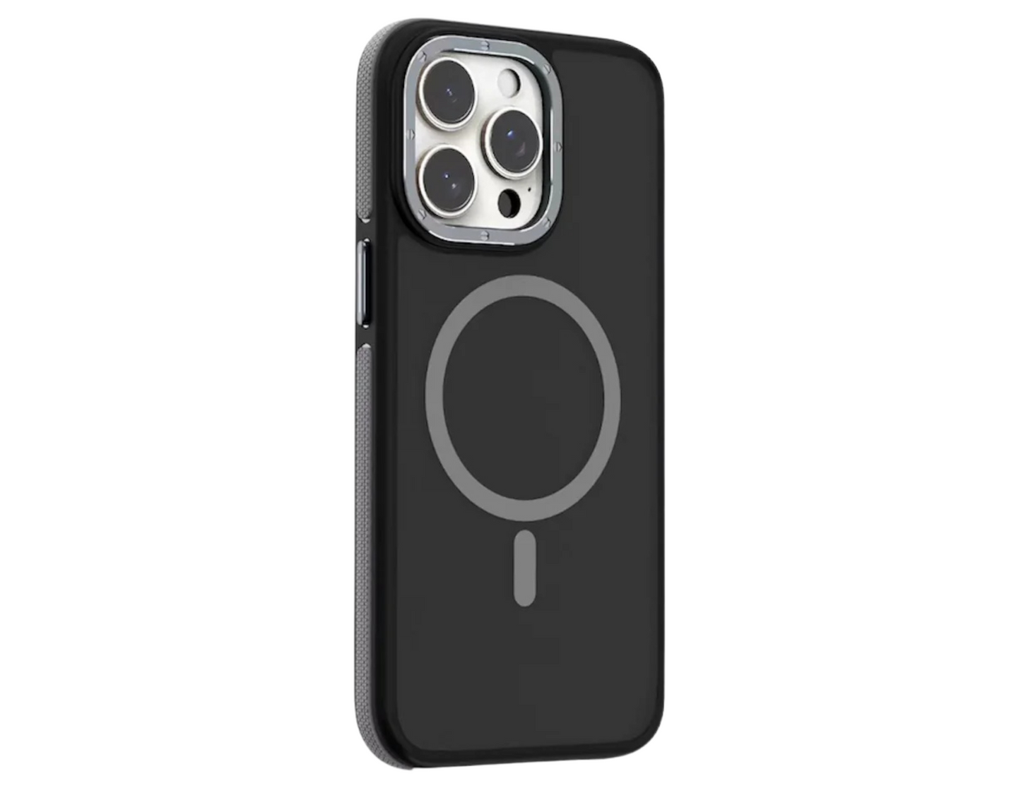 Wizard Rinder Case for iPhone 16 Pro in gray showing 36 N52 magnets.