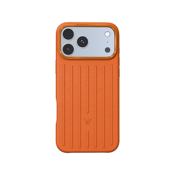 Wizard Royal Leather Case with MagSafe and PU leather for iPhone 17 Pro Orange Qatar