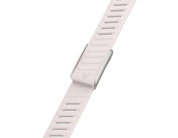 Wizard Silicone Band for Whoop One and Peak 5.0, premium sweat-resistant sport strap, adjustable fit, shown in Starlight and Light Grey, at Thabthaba Store Qatar