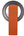 Front view of Wizard Tando Ring Mag in vibrant orange, showcasing its flexible 360° stand and magnetic compatibility.