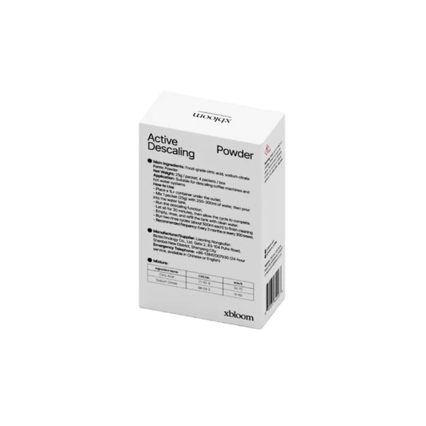 xBloom Active Descaling Powder 4 × 25g food-grade coffee machine descaler Qatar