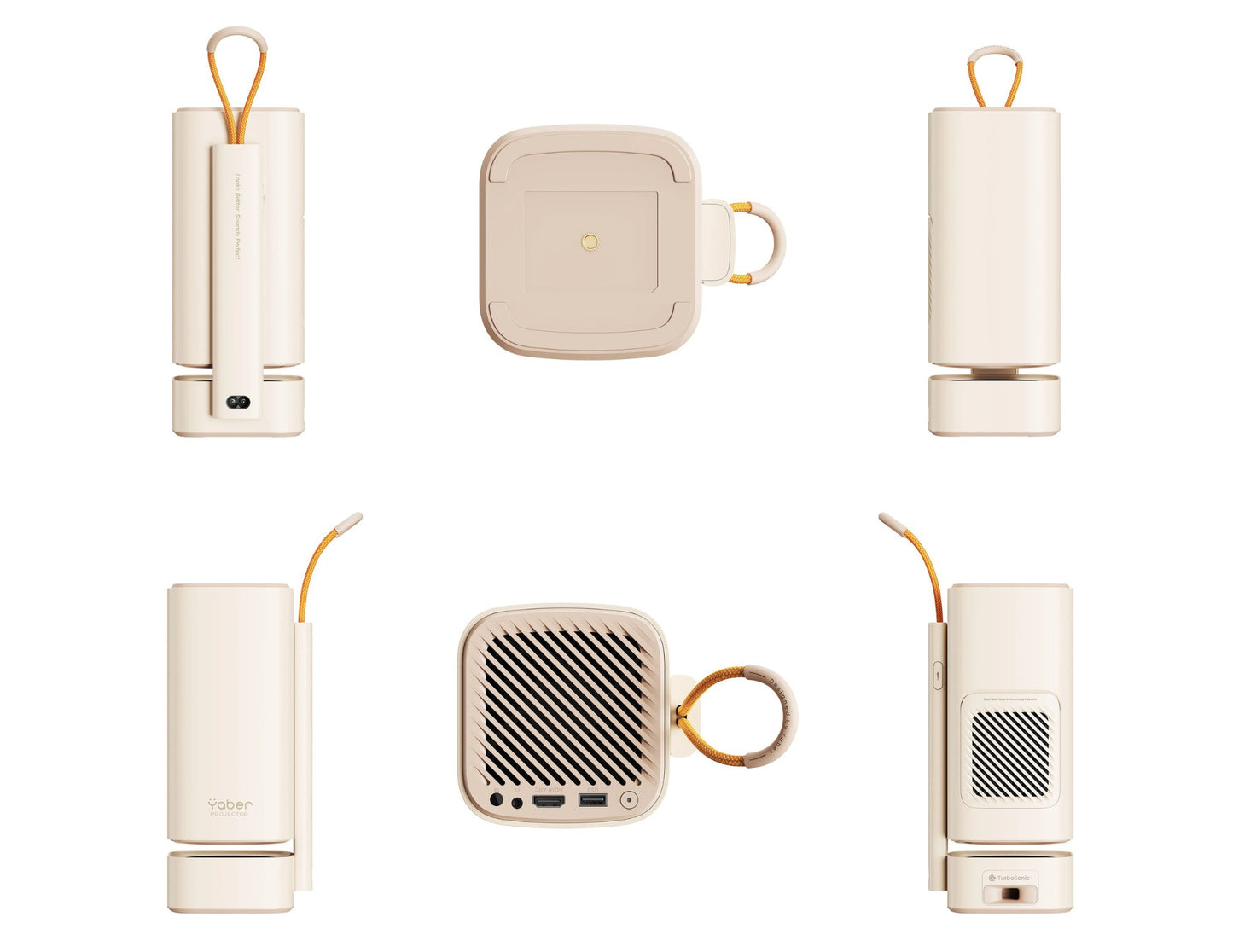 Yaber T1 Pro portable smart projector with 8W TurboSonic speaker and 180-degree gimbal stand Qatar