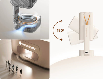 Yaber T1 Pro portable smart projector with 8W TurboSonic speaker and 180-degree gimbal stand Qatar