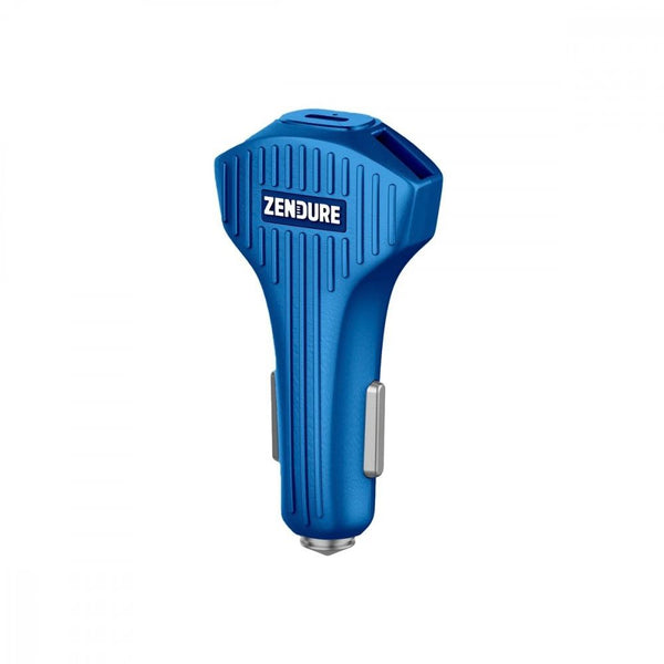 Zendure A-Series 38W 3-Port Car Charger Blue ZDACCPD with USB-C and dual USB-A ports in Qatar