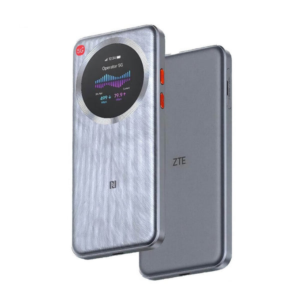 ZTE U30 Pro 5G WiFi 6 Portable Mobile Router with Touchscreen Display White Qatar