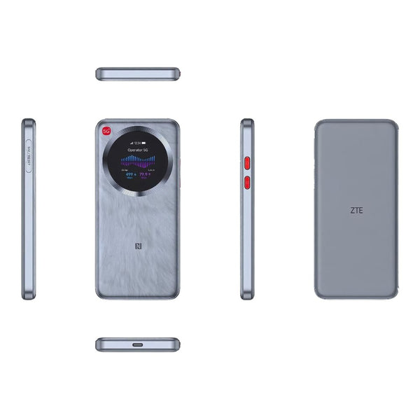 ZTE U30 Pro 5G WiFi 6 Portable Mobile Router with Touchscreen Display White Qatar